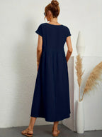 Gabrielle™ — Robe Midi Flottante avec Élégance Intemporelle