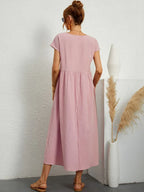 Gabrielle™ — Robe Midi Flottante avec Élégance Intemporelle