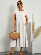 Gabrielle™ — Robe Midi Flottante avec Élégance Intemporelle