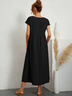 Gabrielle™ — Robe Midi Flottante avec Élégance Intemporelle