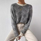 Léa™ | Pull en Maille Rayée Confortable