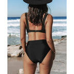 Hilde – Maillot de bain uni taille haute