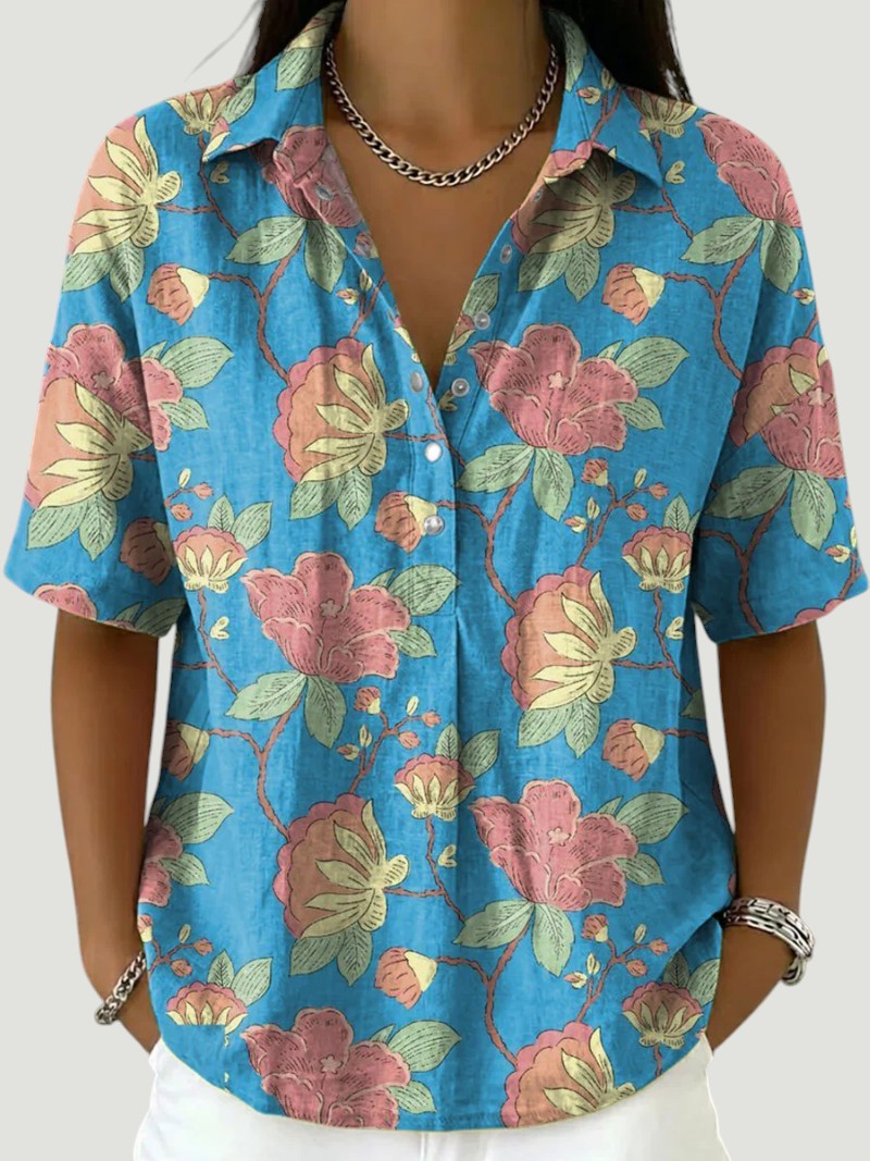 Lynaa - Blouse Élégante Avec Imprimé Floral