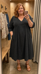 Robe Maxi A Ligne à Manches 3/4 Antonia