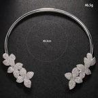 Collier Élégant Fleur en Cristal