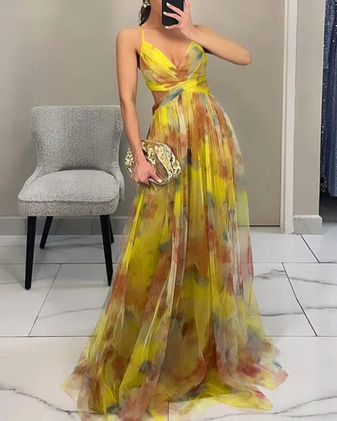 Claudia™ | Robe Maxi Élégance Florale (ÉDITION LIMITÉE!)