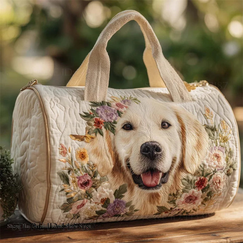 Sac Artisanal Matelassé Golden Retriever