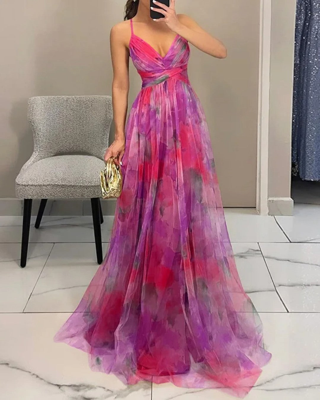Claudia™ | Robe Maxi Élégance Florale (ÉDITION LIMITÉE!)