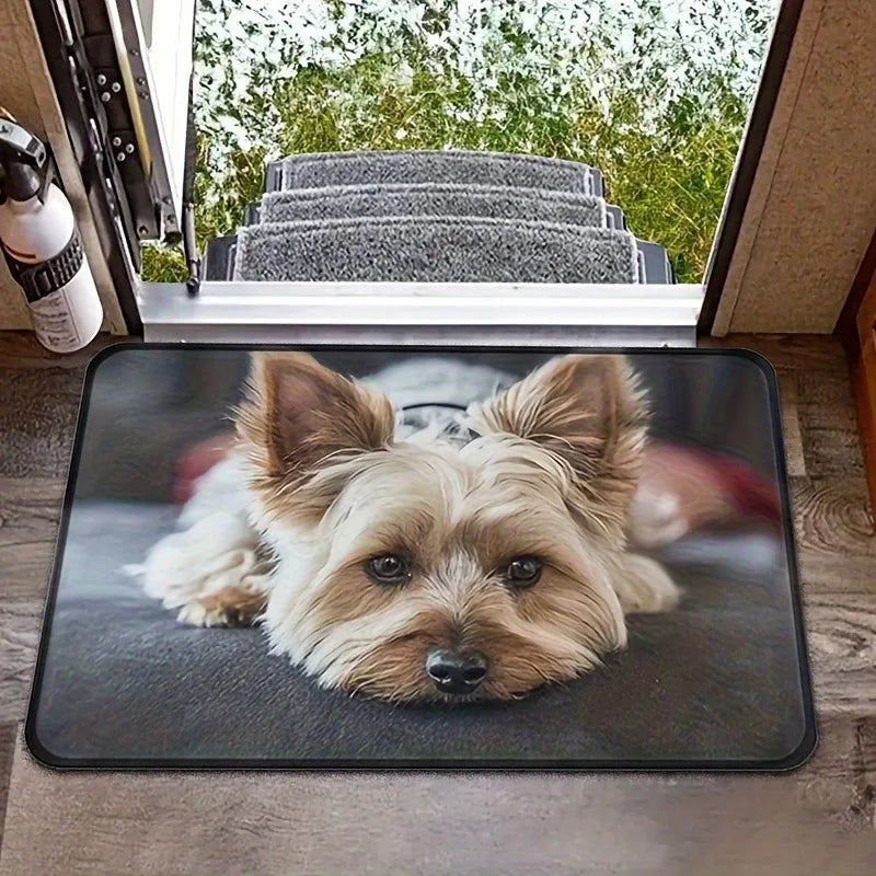 Paillasson Antidérapant Yorkshire Terrier – Toujours un Accueil Chaleureux