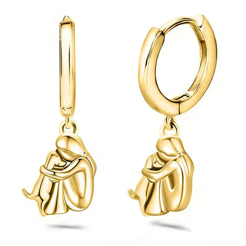 Ginny™ – Boucles d’oreilles icône chien (fermeture ronde)