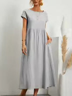 Gabrielle™ — Robe Midi Flottante avec Élégance Intemporelle