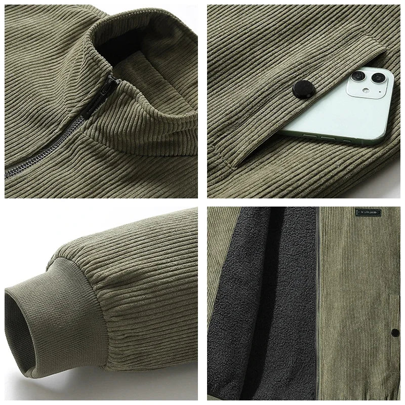Udo | veste en velours côtelé avec doublure polaire