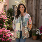 Suri | Veste Matelassée Imprimé Floral Décontractée