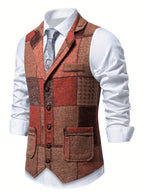 Marc | Gilet en tweed à motif chevrons pour hommes