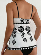 Margarita | Ensemble tankini avec imprimé de marguerites qui couvre le ventre