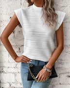 Eva™ | Élégante Blouse à Col Montant