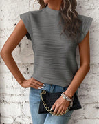 Eva™ | Élégante Blouse à Col Montant
