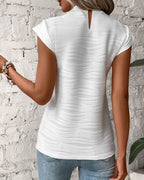 Eva™ | Élégante Blouse à Col Montant