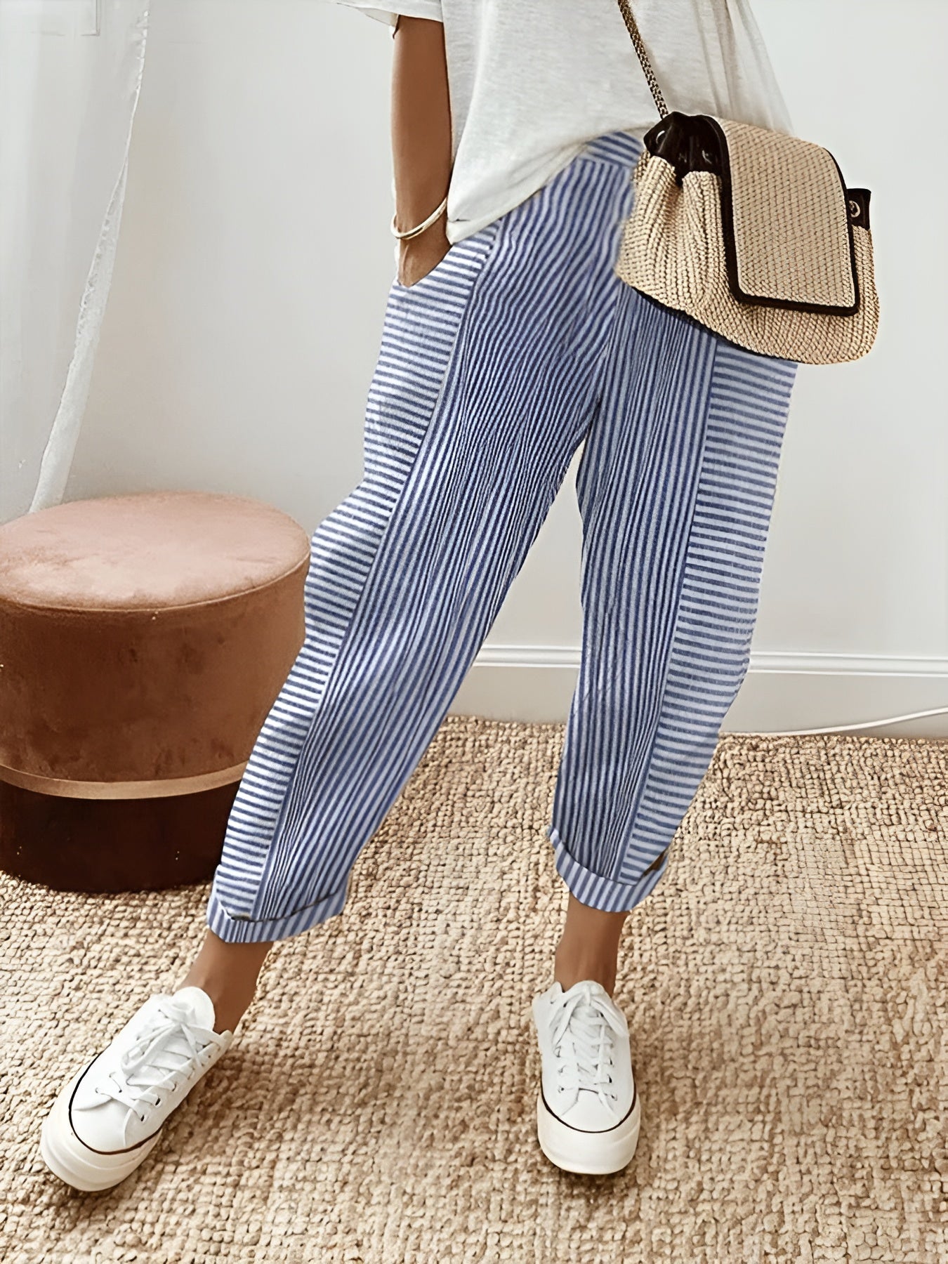 Leura™ | Pantalon Rayé Chic