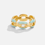 Bague en chaîne bleue Reya
