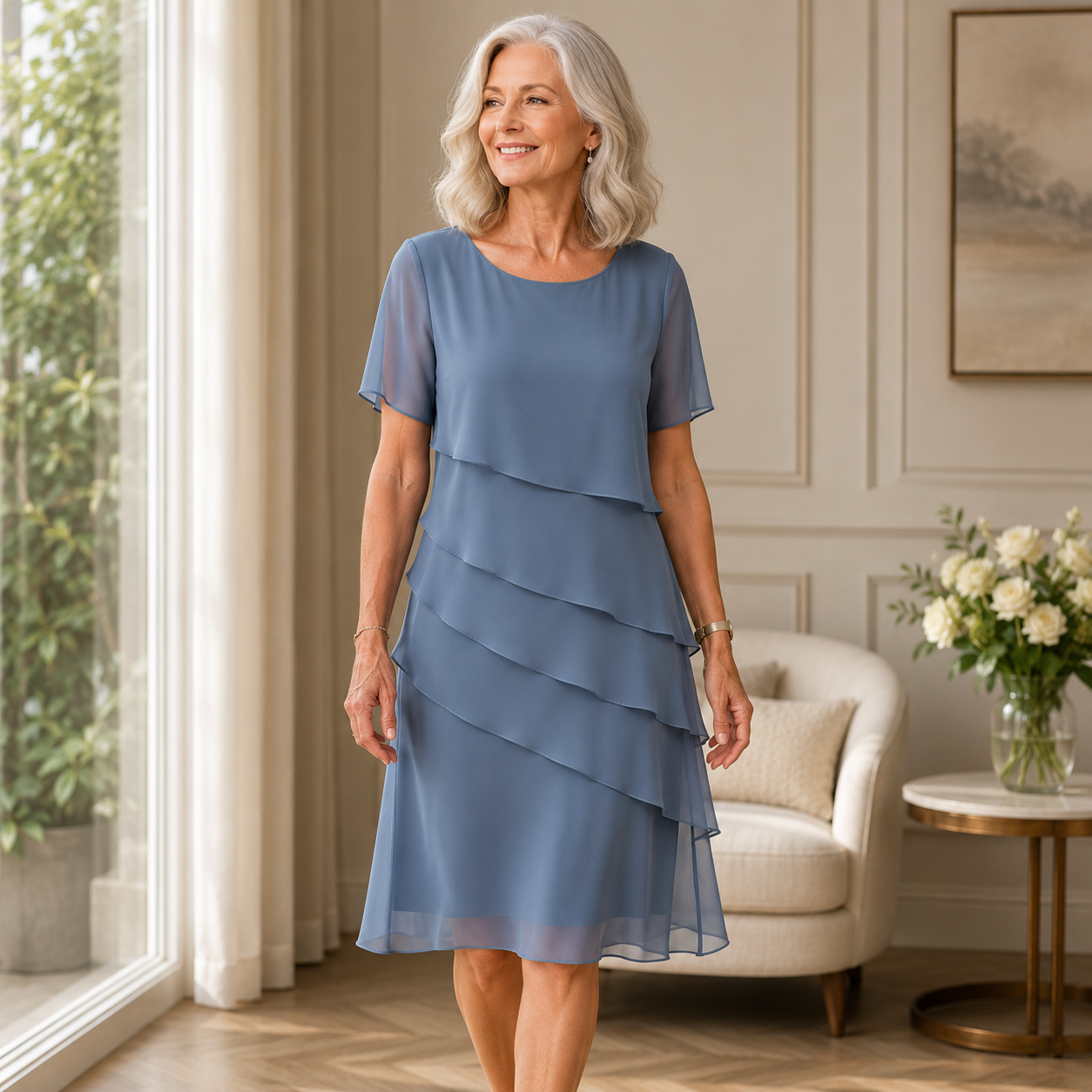 Linda | Robe à volants Élégante et Confortable