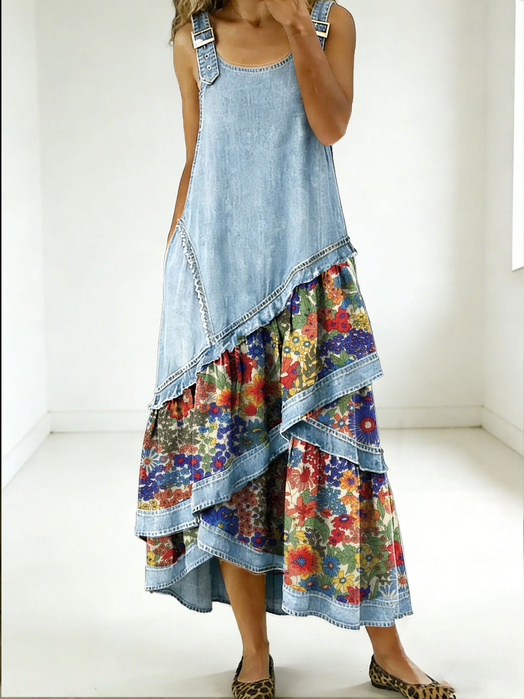 Aria | Robe Maxi Patchwork Artistique