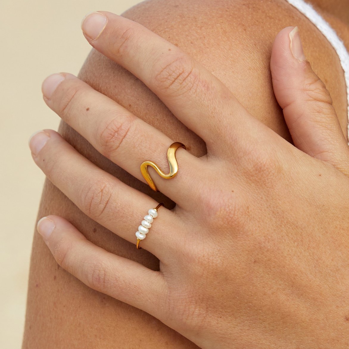 Grace - Bague en perle d'eau douce