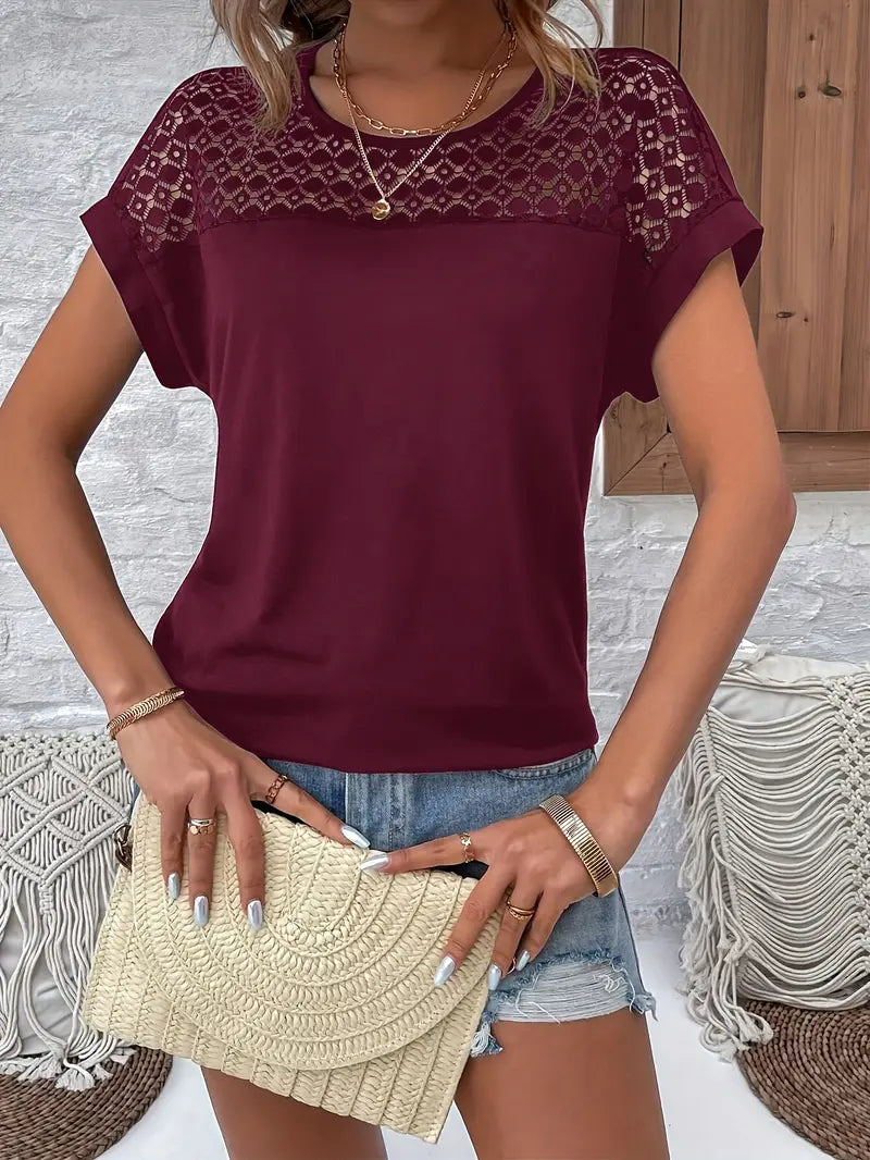 Lulu™ | T-shirt Chic à Manches Chauve-Souris bleu