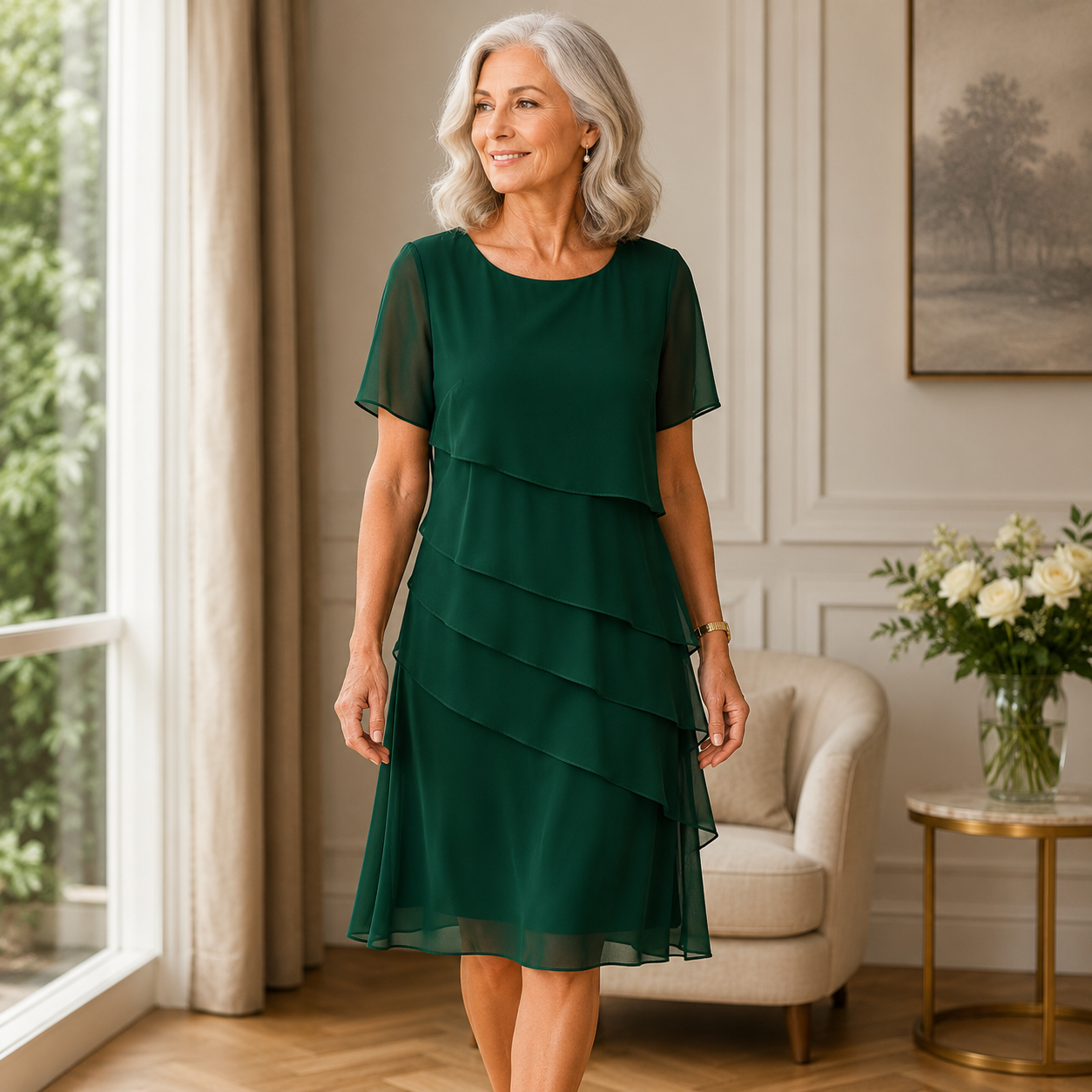 Linda | Robe à volants Élégante et Confortable