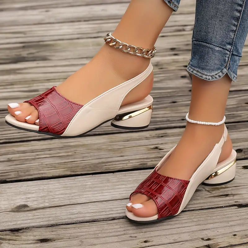 Sandales femme bout ouvert bride arrière