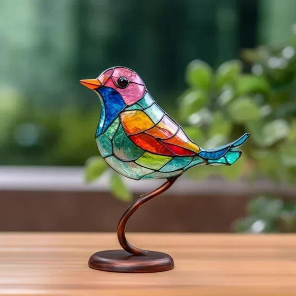 LuxeHome AvianElegance Oiseaux en Kristal Coloré | Décoration Artistique pour un Intérieur Raffiné