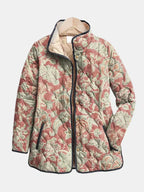 Naya | Veste Matelassée Vintage à Fleurs Décontractée