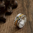 Bague en zirconium vert élégante