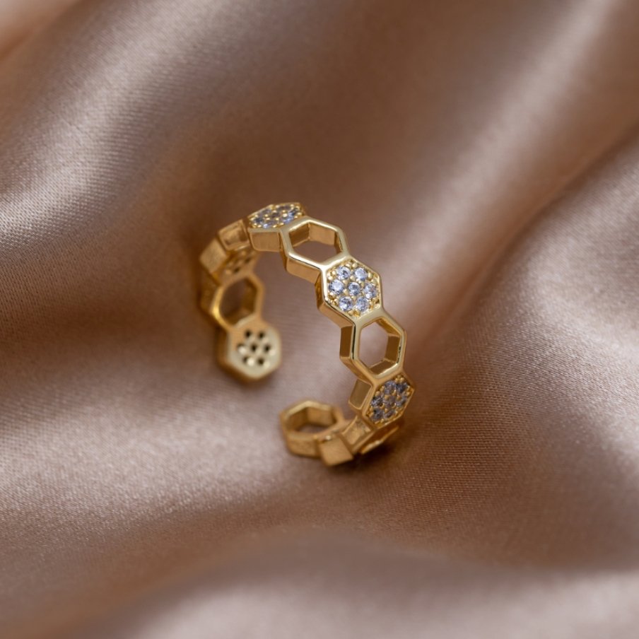 Bij - Bague en Or et Cristaux