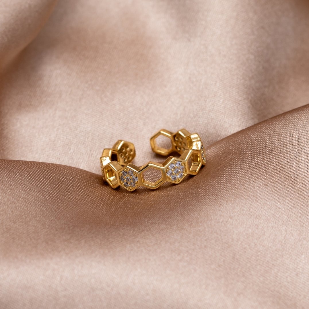 Bij - Bague en Or et Cristaux