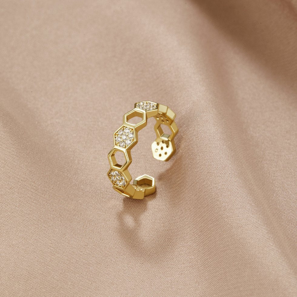 Bij - Bague en Or et Cristaux