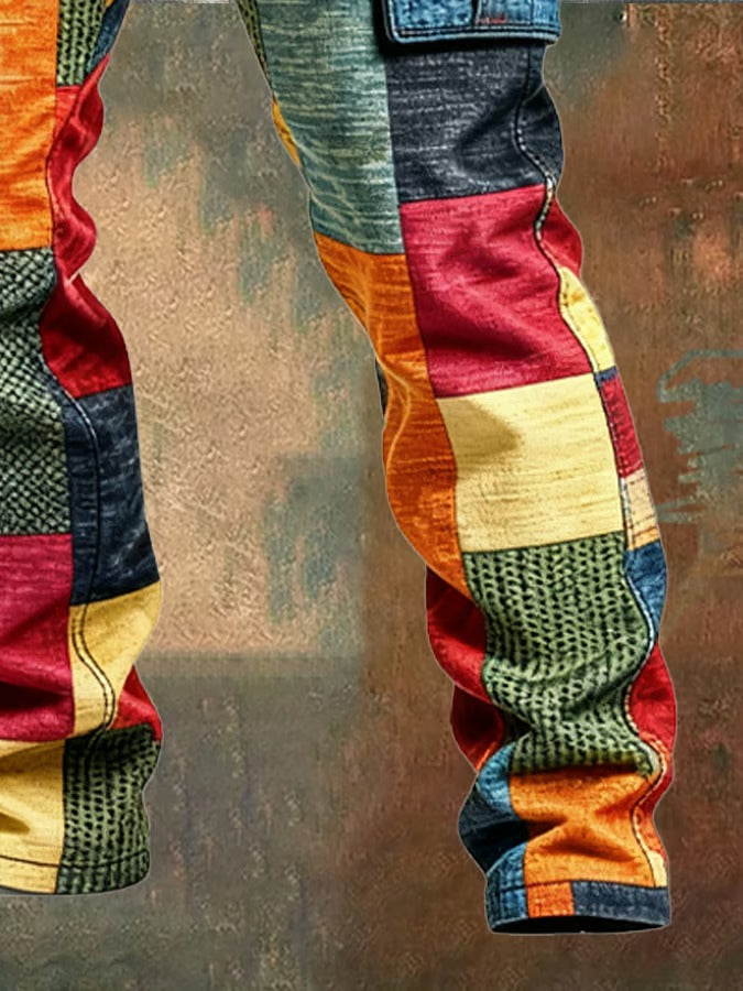 Evan | Pantalon cargo patchwork pour homme