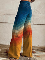 Léa - Pantalon Zigzag Rétro Élégant