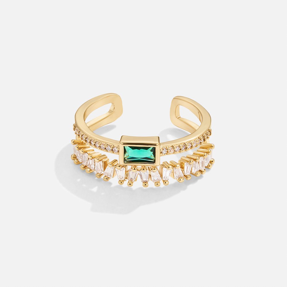 Bliss - Bague avec plusieurs couches de cristaux