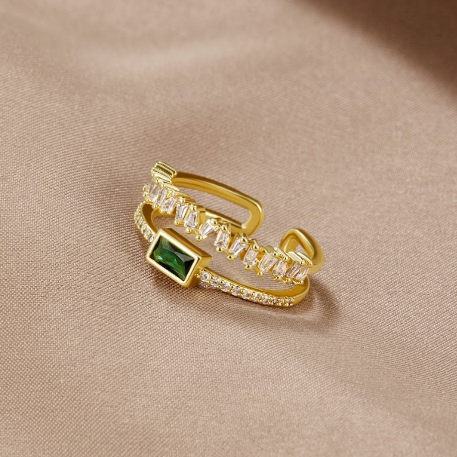 Bliss - Bague avec plusieurs couches de cristaux