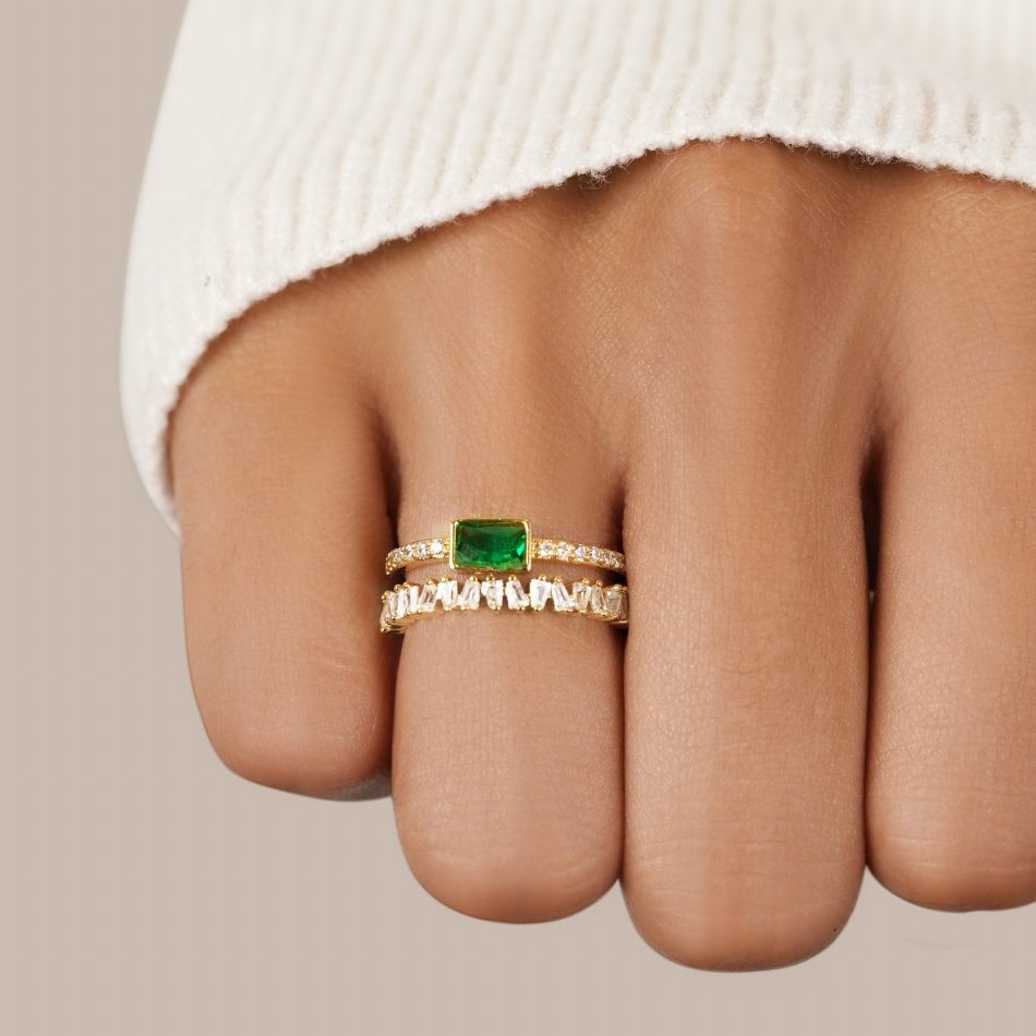 Bliss - Bague avec plusieurs couches de cristaux