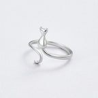 Bague en Argent Chat de Minuit