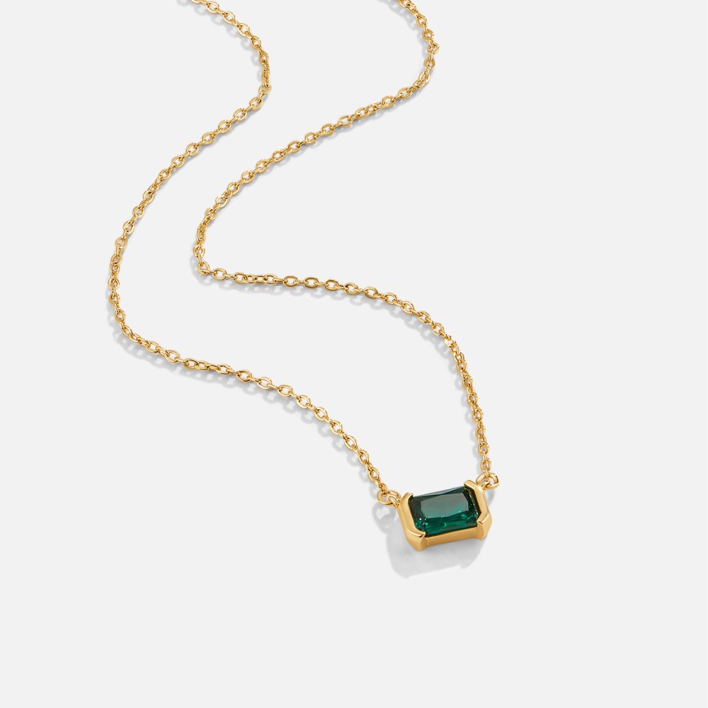 Collier Émeraude Délicat