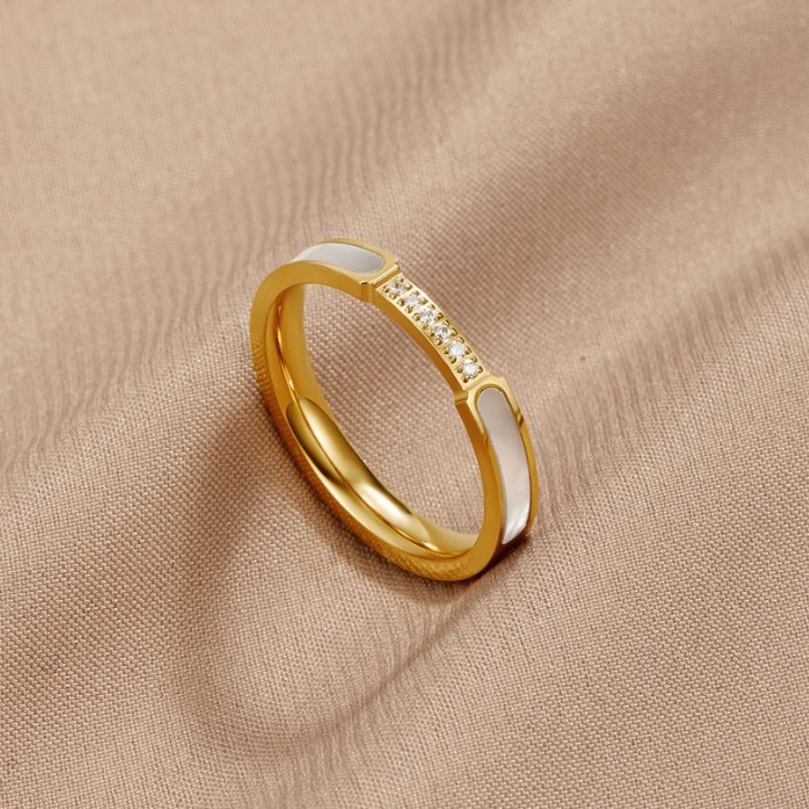 Unity - Bague en perles et cristaux