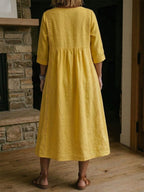 Robe Maxi A Ligne à Manches 3/4 Antonia