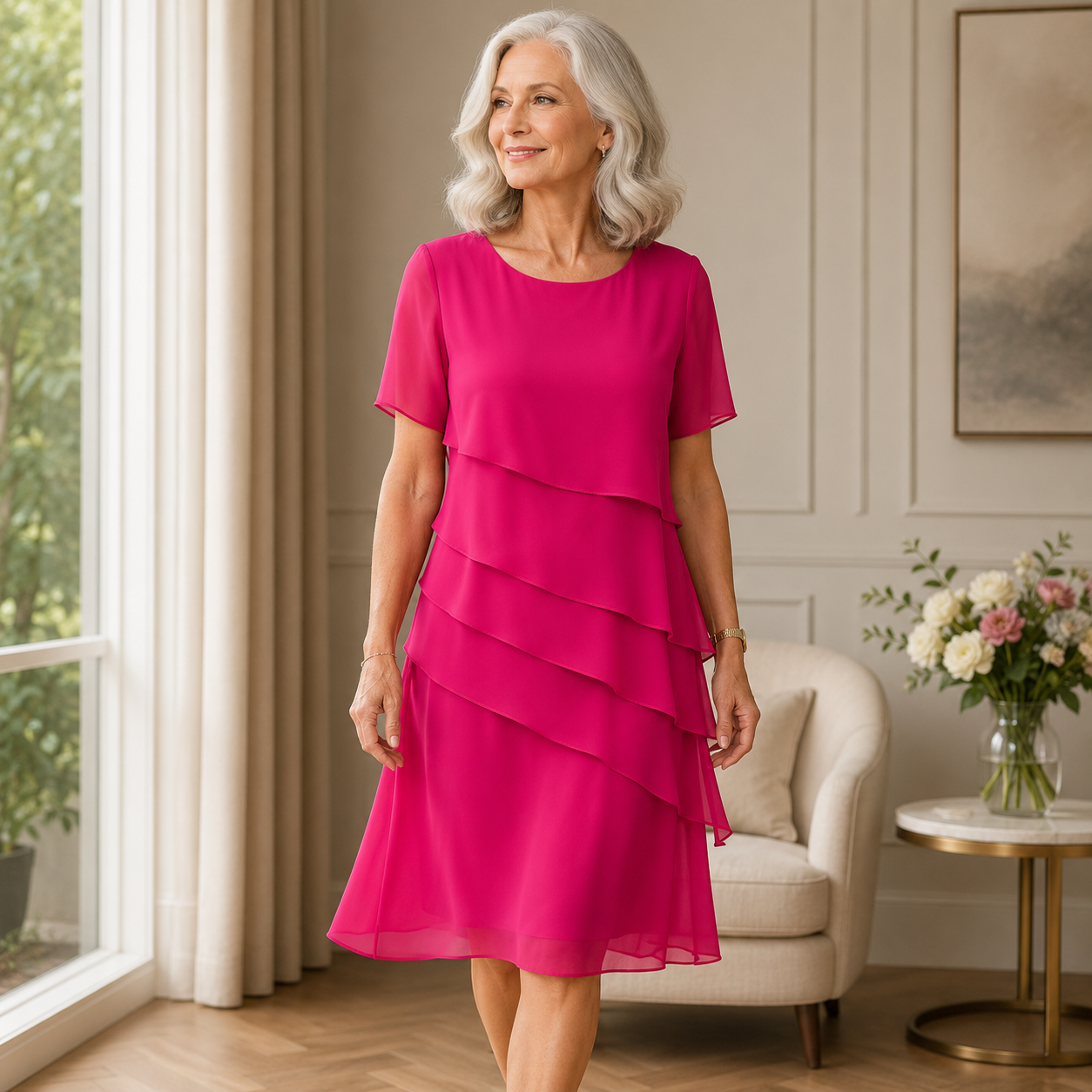 Linda | Robe à volants Élégante et Confortable