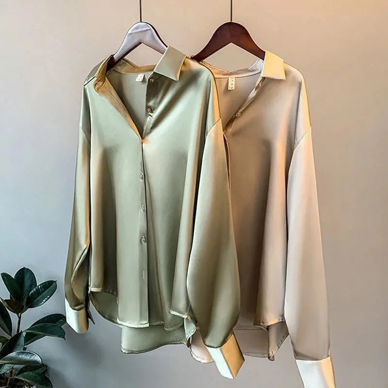 Fabiola™ | Blouse en Satin pour Femmes