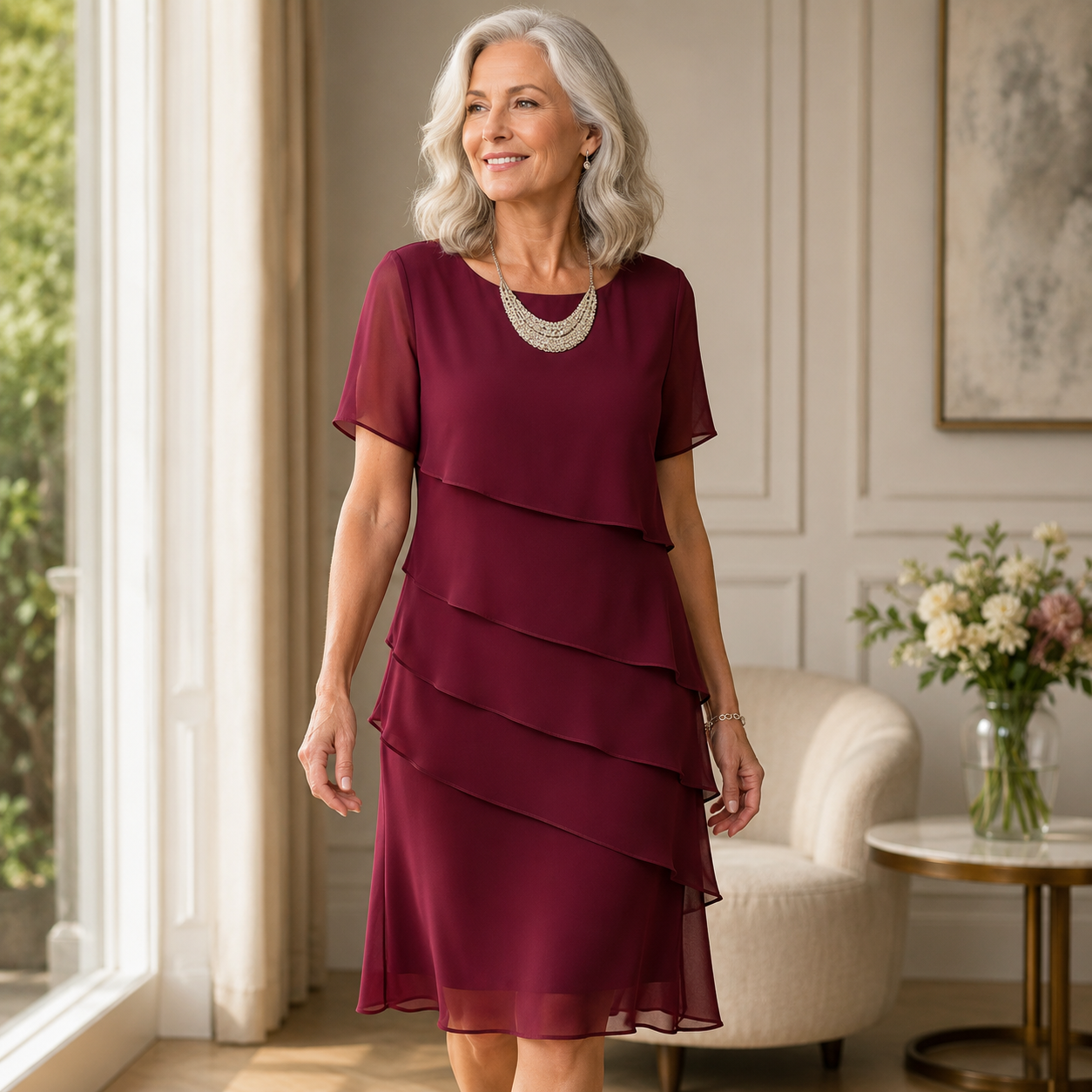 Linda | Robe à volants Élégante et Confortable