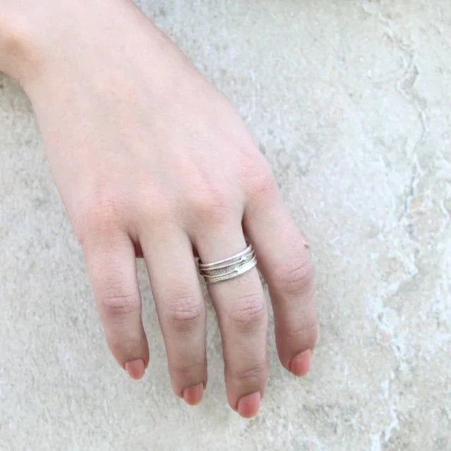 Shine - bague en argent doré vintage