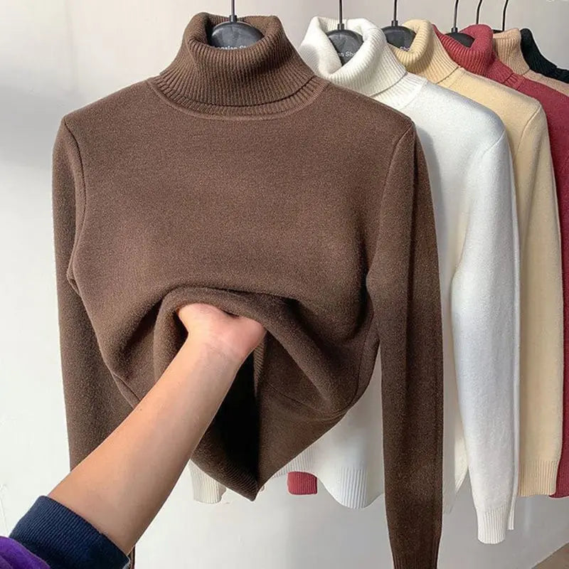 Delphine™ | Pull Luxe Col Roulé Doublé en Fleece